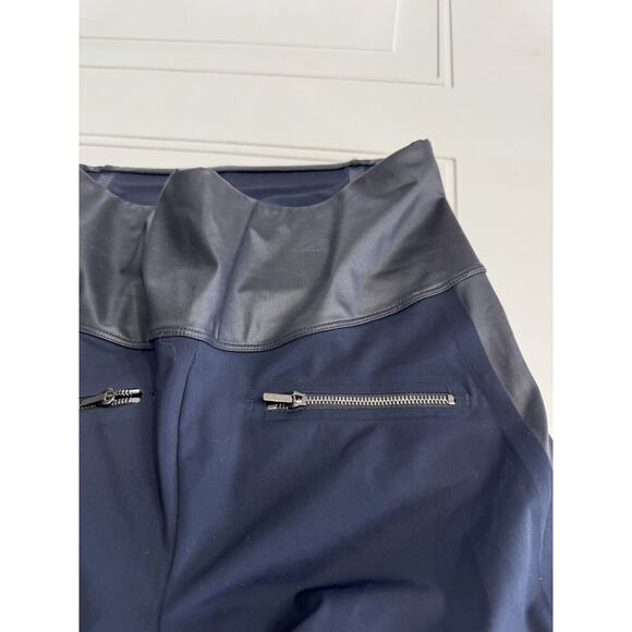 ADAY Throw It Higher Leggings High Rise Pants Navy Blue Black S Small Athleisure - Picture 3 of 8